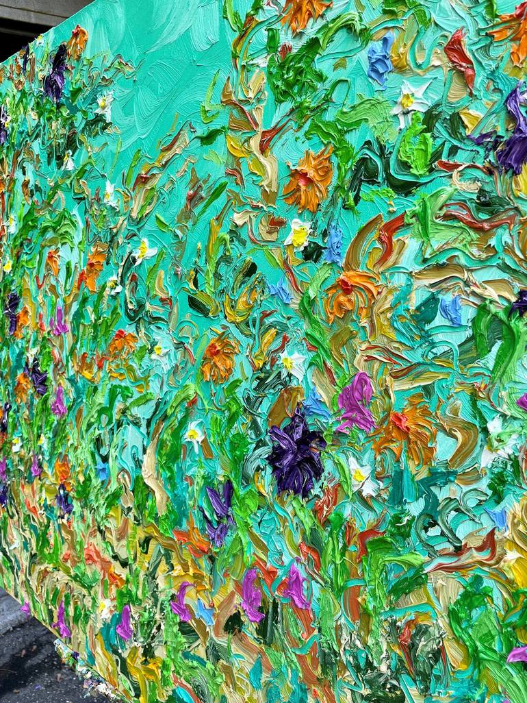 Original Expressionism Garden Painting by Jon Parlangeli