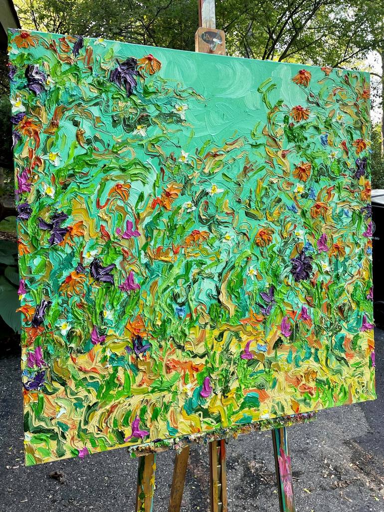 Original Garden Painting by Jon Parlangeli