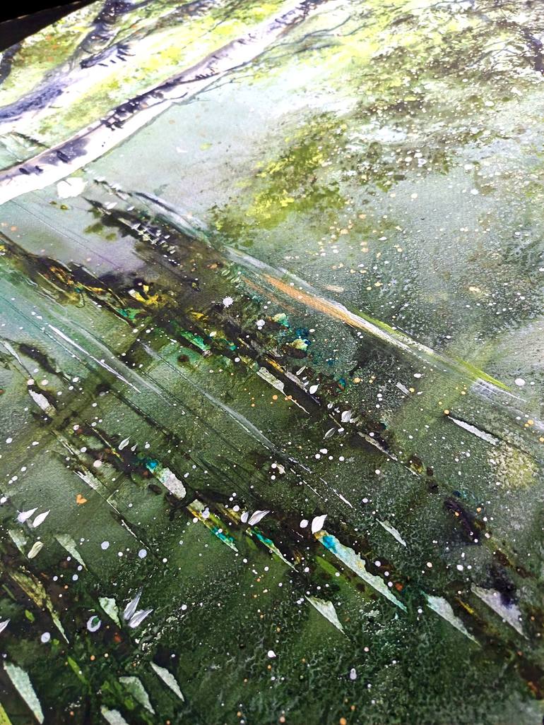 Original Expressionism Water Painting by Ann-Sofie Eriksson