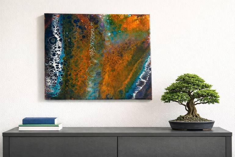 Original Abstract Expressionism Abstract Mixed Media by Mihaela Colciu
