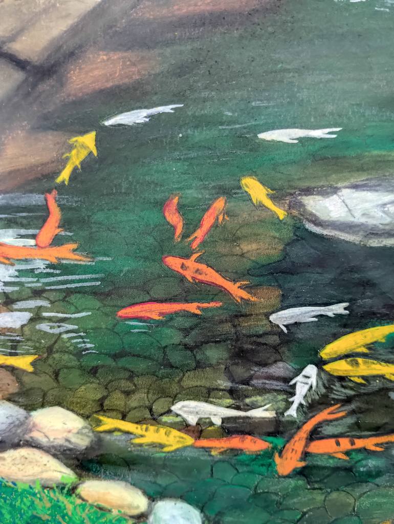 Original Surrealism Nature Painting by Artsy Rose