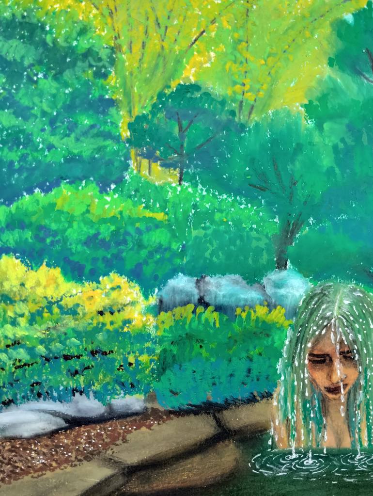 Original Surrealism Nature Painting by Artsy Rose