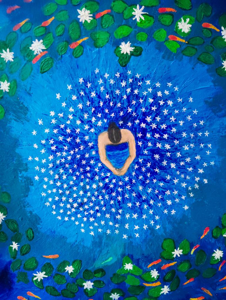 Original Surrealism Abstract Painting by Artsy Rose
