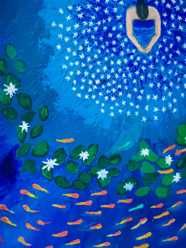 Original Surrealism Abstract Painting by Artsy Rose
