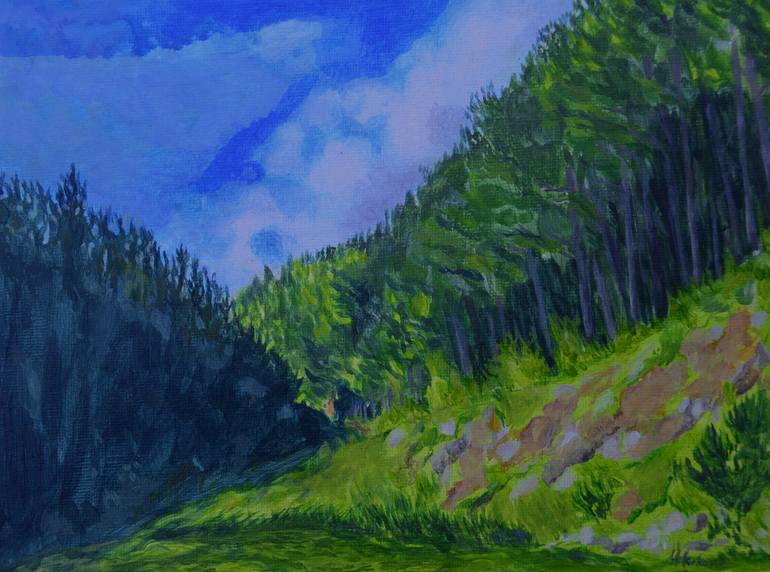 Print of Expressionism Landscape Paintings by Ana Markovic