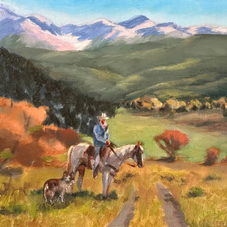 Original Rural Life Painting by Grace Diehl | Impressionism Art on Canvas | The Wild West