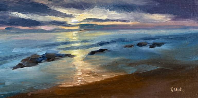 Original Sunset Painting by Grace Diehl | Impressionism Art on Canvas | The Finale