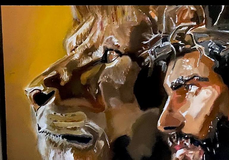 Original Minimalism Jesus Painting by Juno Brent