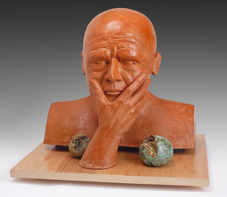 Original Figurative Portrait Sculpture by Dan Woodard