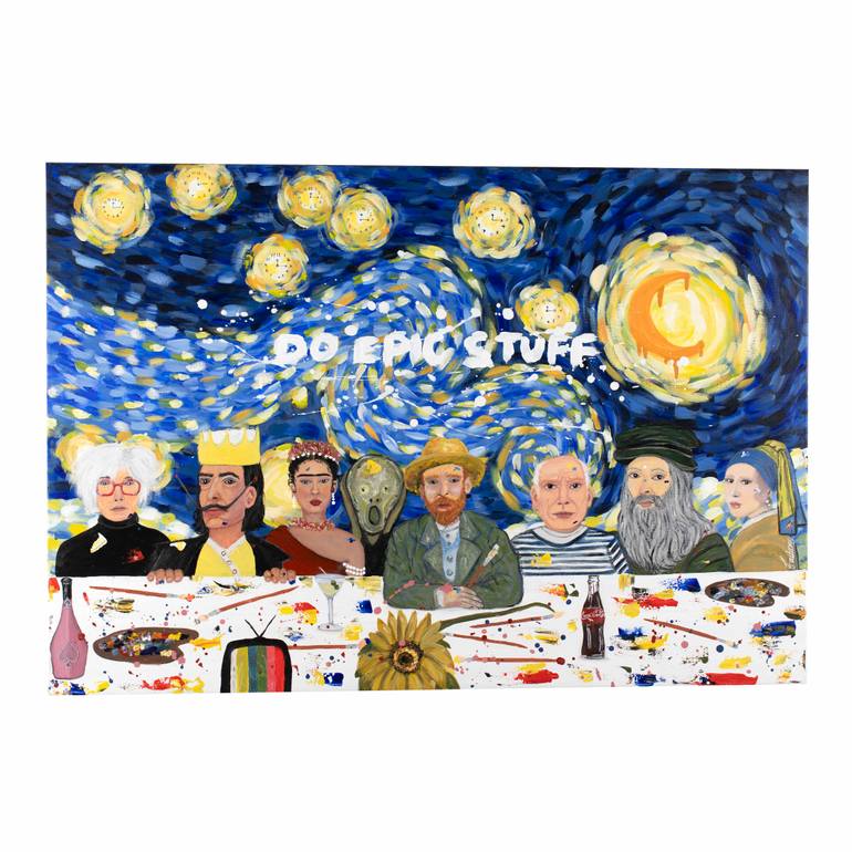 Original Famous Painting by Fadumo Art  Surrealism Art on Canvas  The last supper