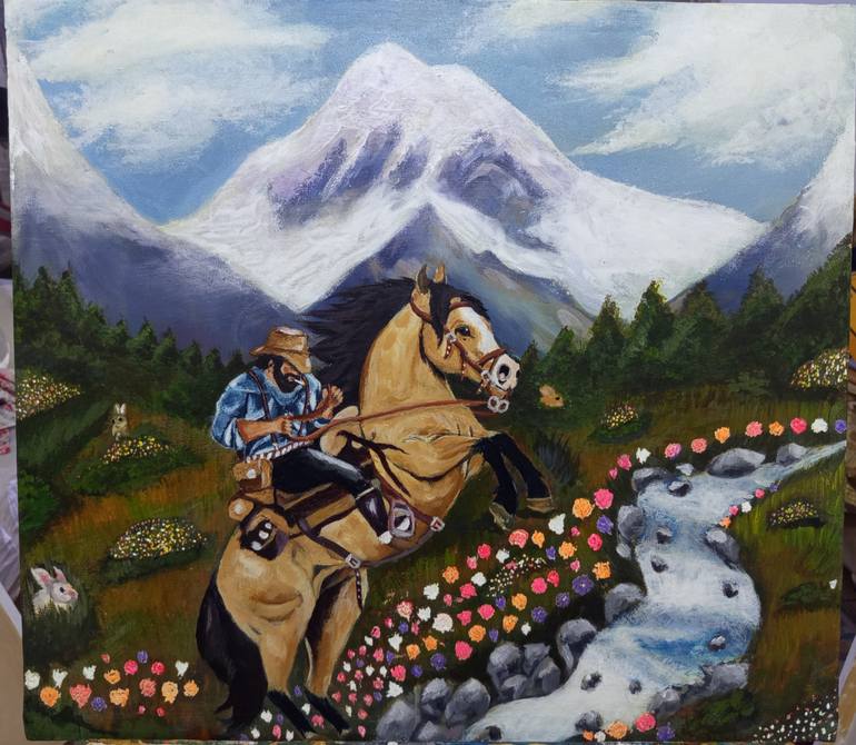 Original Landscape Painting by Mostafa Ashraf Mostafa | Realism Art on Canvas | Spirit of the Wild West