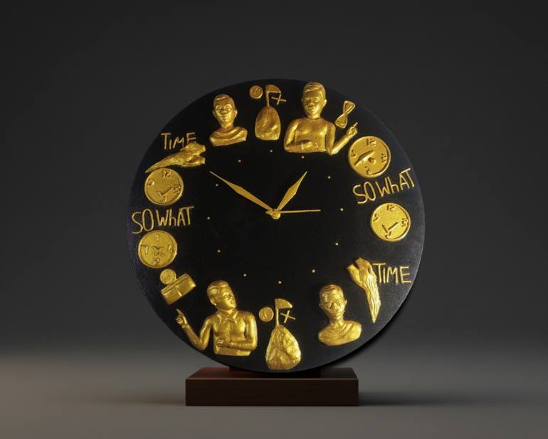 Original Figurative Time Sculpture by Bipin Kumar