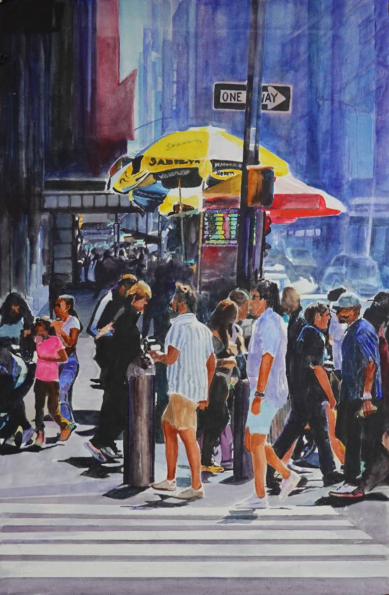 Original Other Painting by Ted Lawson | Contemporary Art on Pressed Cardboard | The Only Way