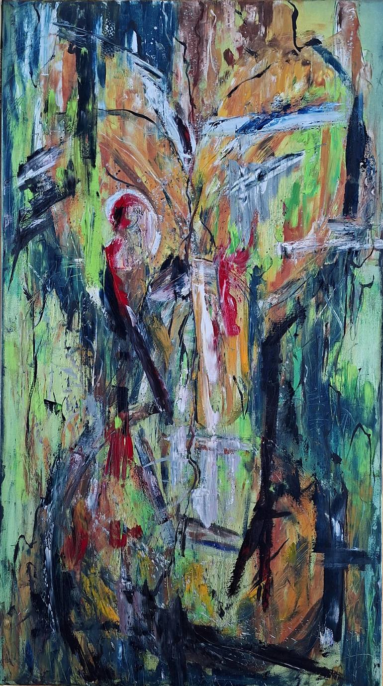 Original Abstract Painting by Alina Andrijevskaja  Abstract Art on Canvas  Time