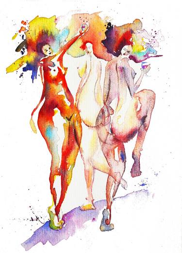 Print of Surrealism Nude Paintings by Dreya Novak