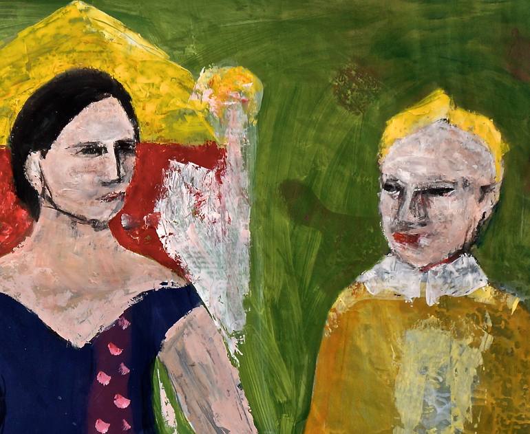 Original Expressionism People Painting by Siri Skogstad Berntsen