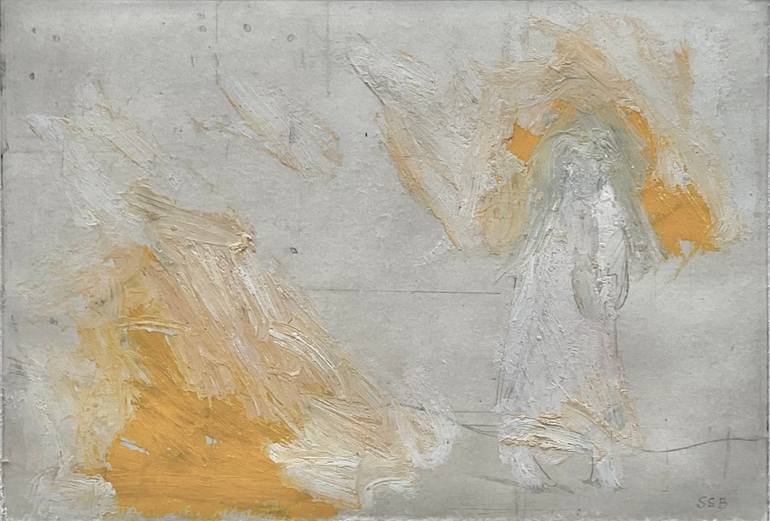 Original Abstract Expressionism People Painting by Siri Skogstad Berntsen
