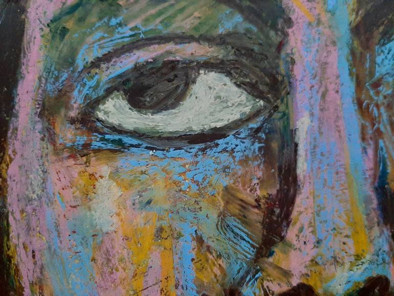 Original Expressionism People Drawing by Siri Skogstad Berntsen