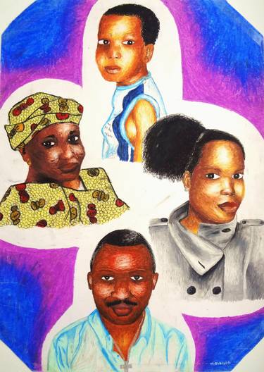 Print of Family Drawings by Monica Olukayode