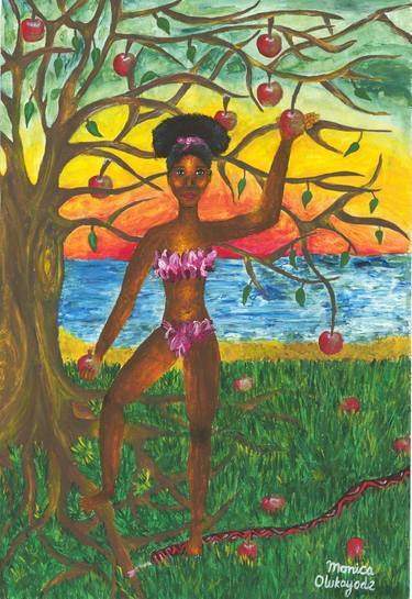 Print of Fine Art Garden Paintings by Monica Olukayode
