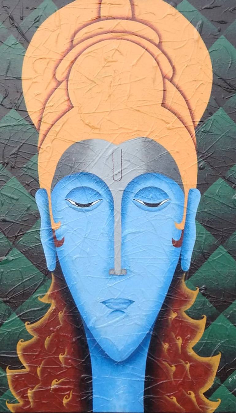 Original Figurative Religion Painting by Sanjay kumar mochi