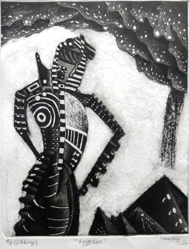 Original Abstract Printmaking by Sanjay kumar mochi