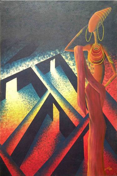 Original Expressionism Women Paintings by Sanjay kumar mochi