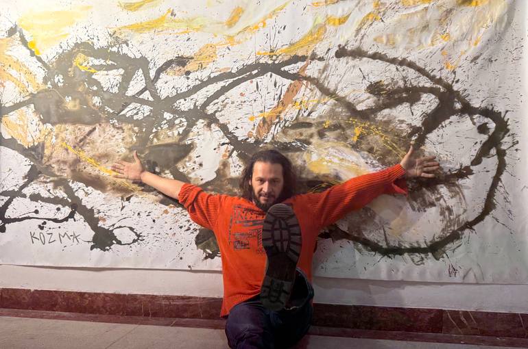Original Abstract Expressionism Abstract Painting by Paolo Kozma