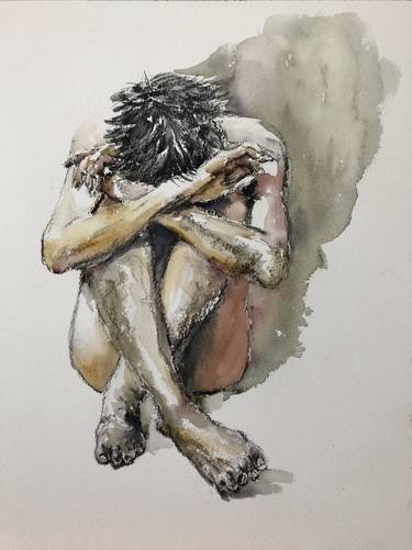 Original Realism Body Mixed Media by Janice Chin