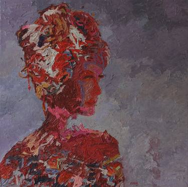 Original Abstract Expressionism Portrait Paintings by Hossam Dirar