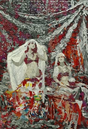 Print of Women Paintings by Hossam Dirar