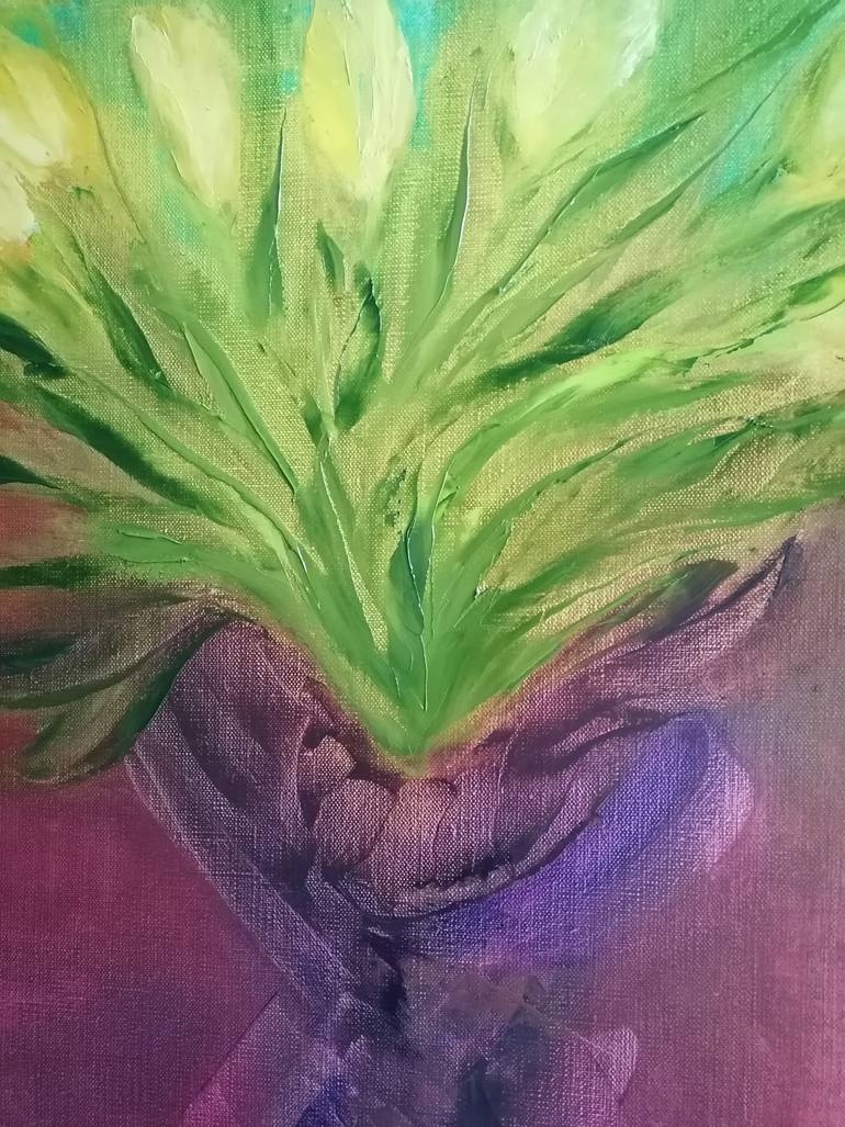 Original Abstract Floral Painting by Dan Zyzniewski