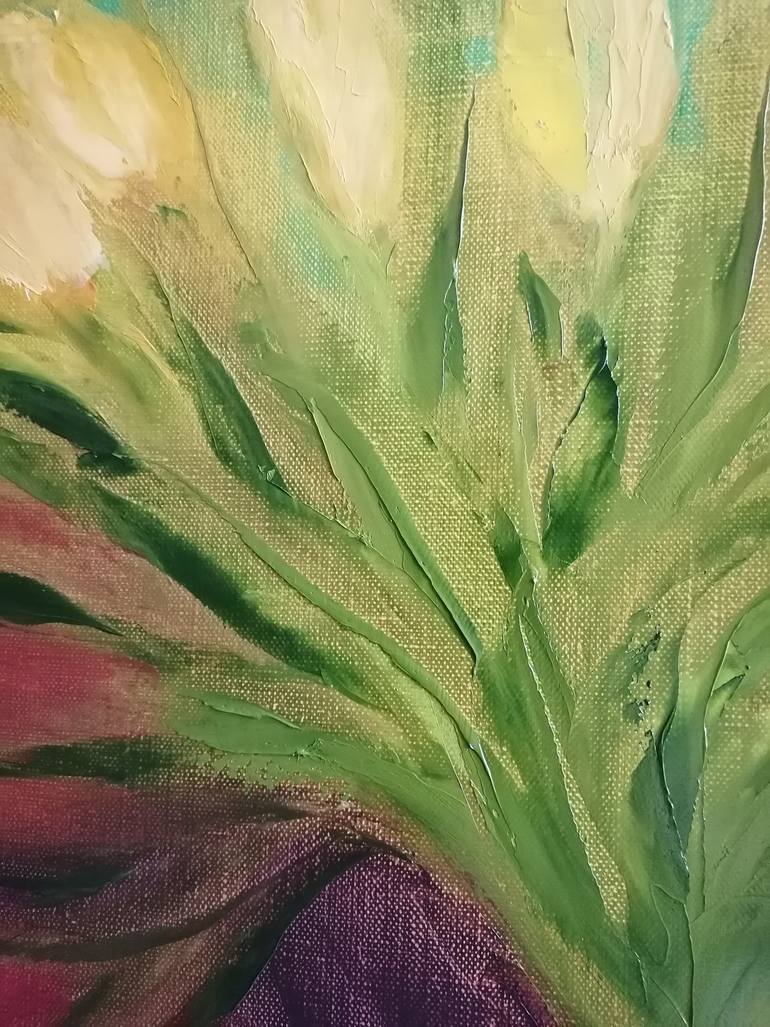 Original Abstract Floral Painting by Dan Zyzniewski