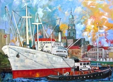 Original Boat Painting by Max Kuba