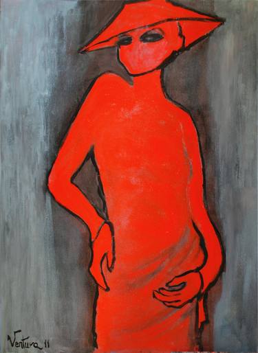 Woman in red thumb