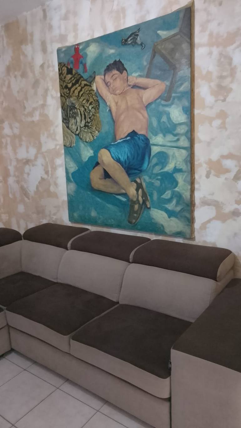 Original Realism Garden Painting by Antonio Mele