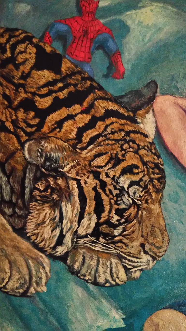 Original Realism Garden Painting by Antonio Mele