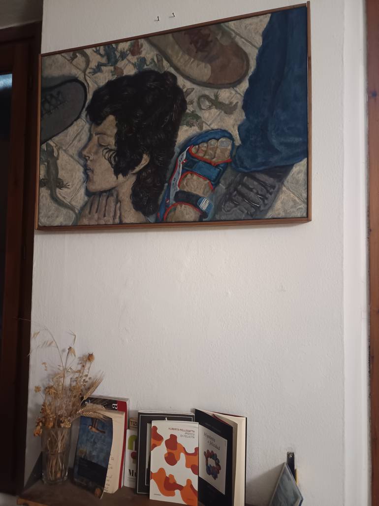 Original Realism Children Painting by Antonio Mele