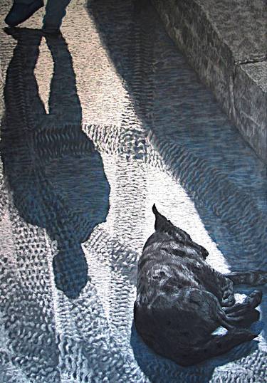 Print of Figurative Dogs Paintings by antonio mele