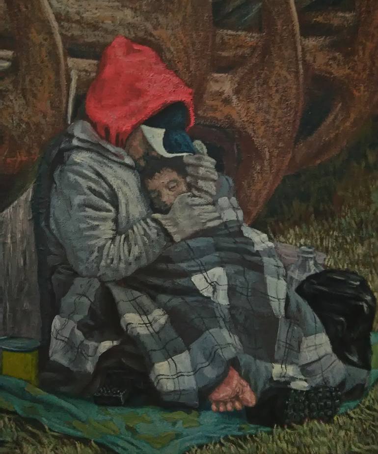 Original Figurative Men Painting by Antonio Mele