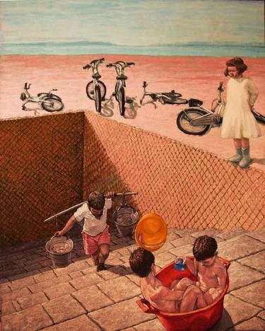 Original Beach Paintings by antonio mele