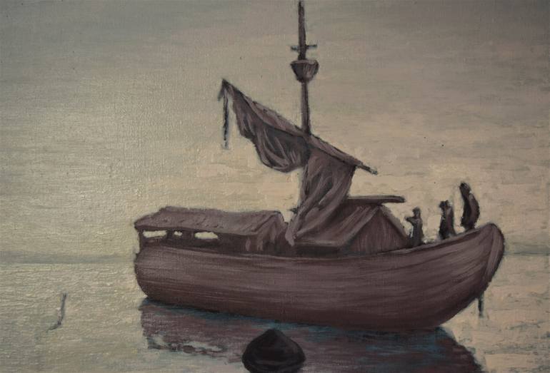 Original Figurative Seascape Painting by Antonio Mele