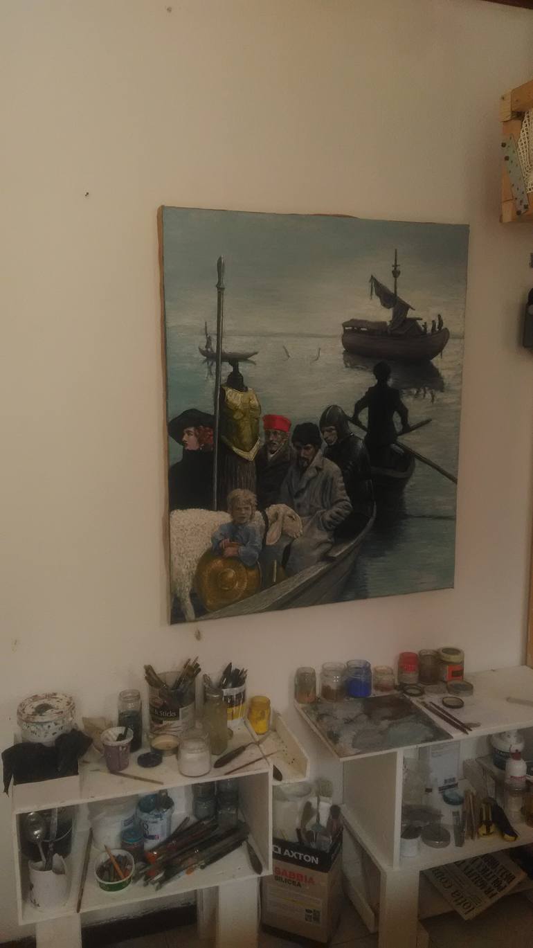 Original Figurative Seascape Painting by Antonio Mele