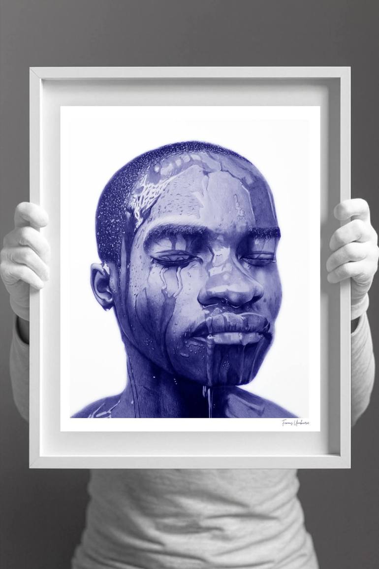 Original Realism Water Drawing by Famous Umobuarie