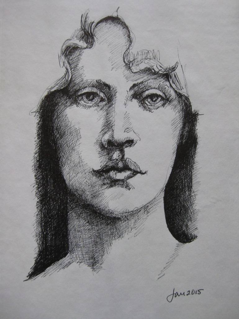 Pre-Raphaelite Drawing by Wayne Leus | Saatchi Art