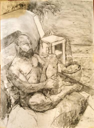 Original Nude Drawing by Gregg Rosen