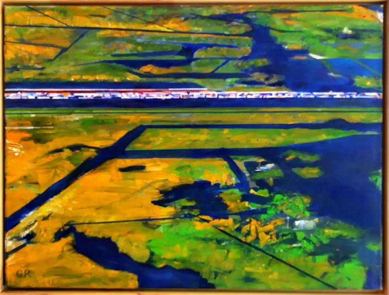 Original Aerial Painting by Gregg Rosen