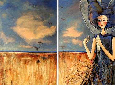 Original Abstract Fantasy Paintings by Anna Skorut