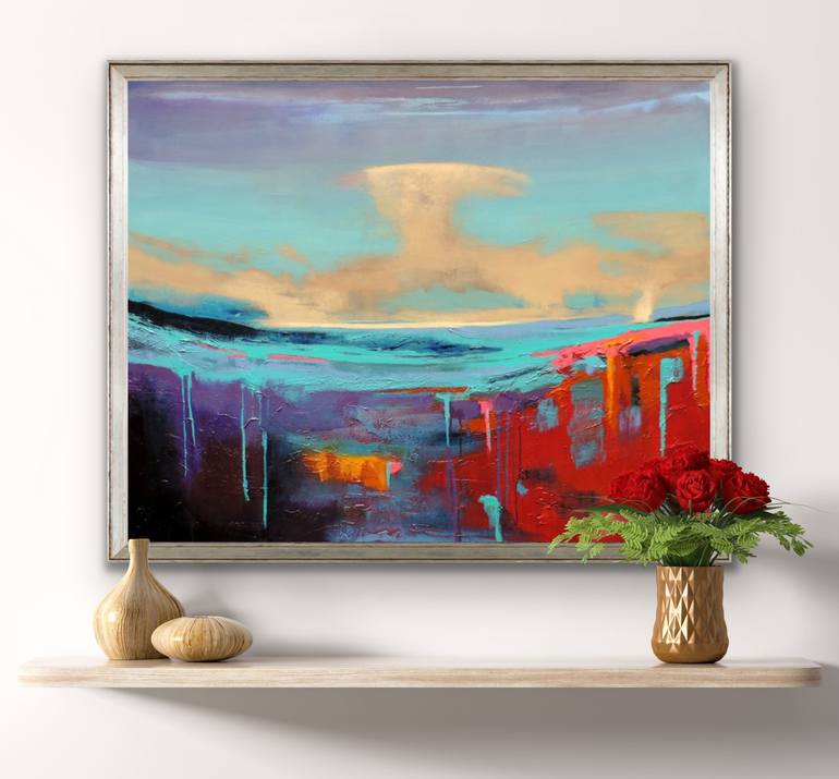 Original Abstract Landscape Painting by Anna Skorut