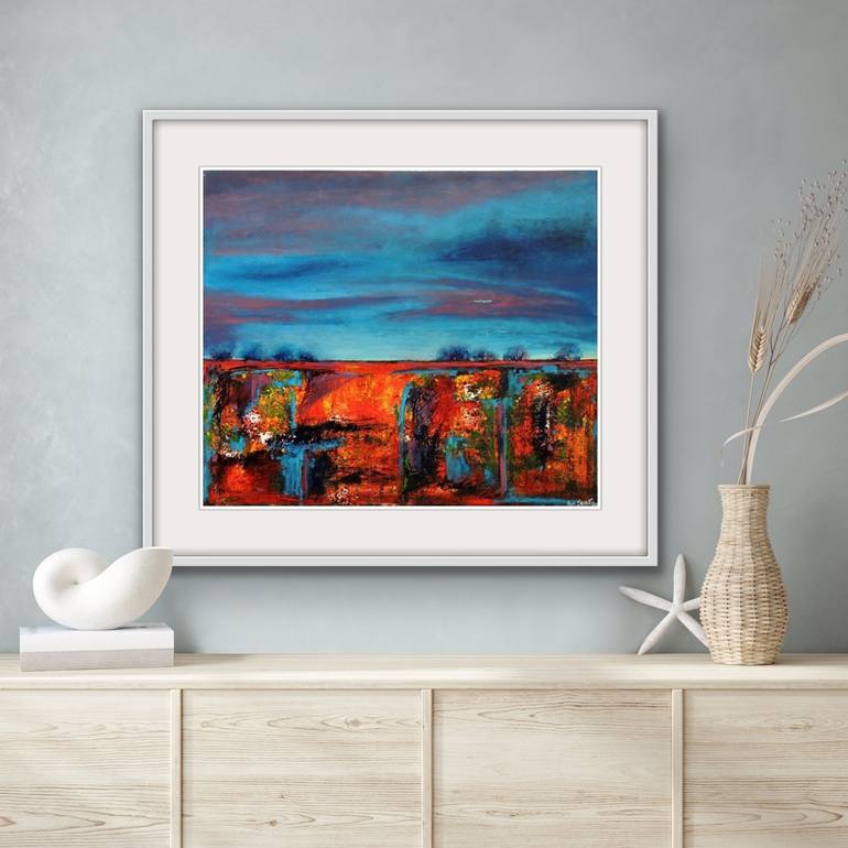 Original Abstract Expressionism Landscape Painting by Anna Skorut